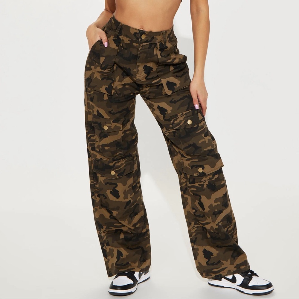 FASHION NOVA camo cargo pants